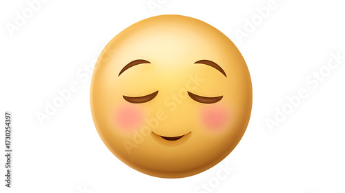 3d golden face smile