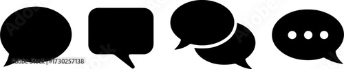 Speech Bubbles Set for Communications Design and Graphics