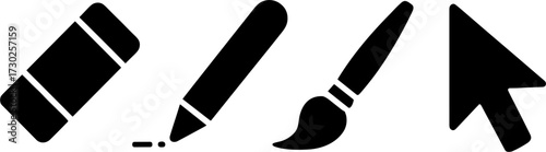 Creative Art Tools Vector Illustration for Design and Education