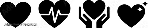 Hearts Collection for Health Love Wellness and Care Themes