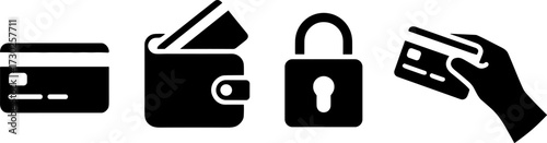 Secure Payment Wallet Credit Card Set for Digital Banking