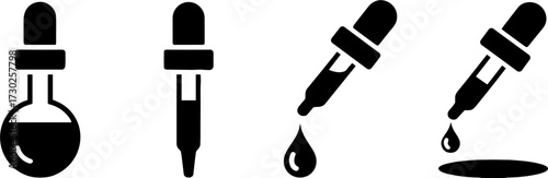Variety of Dropper and Pipette Designs for Scientific Illustration