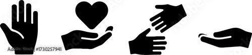 Compassion Symbols Hands Heart Support Unity Vector Design