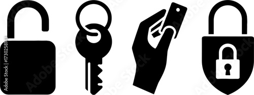 Lock and Key Symbolism for Security and Protection Concepts