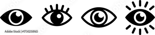 Stylized Eye Symbols Set for Creative Projects and Designs