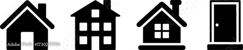 Creative Vectors of Houses and Door for Home Design Projects