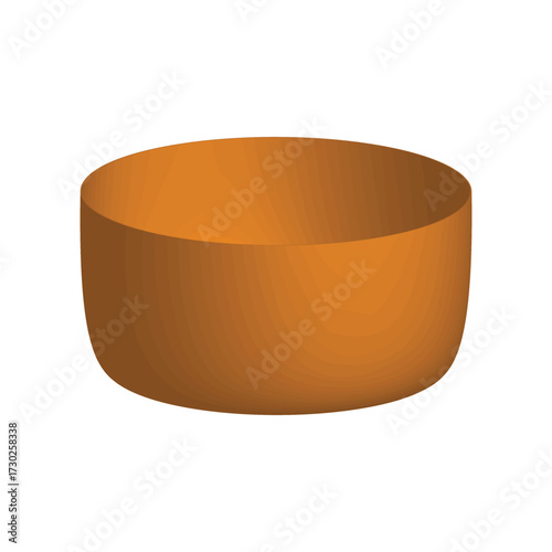Single Bowl Form – 3D Sacred Geometry with Smooth Orange Contour and Devotional Vessel of Offering
