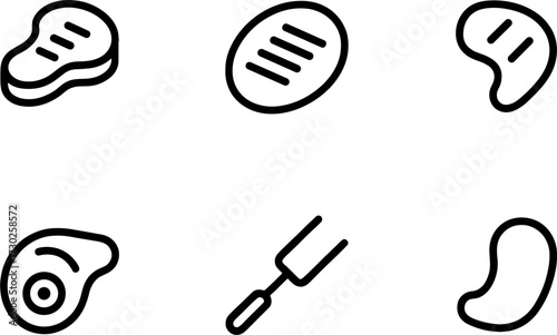 Meat Cuts Vector Illustrations for Culinary Arts and Design Projects