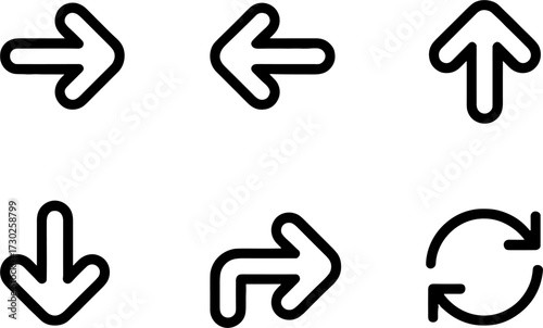 Directional Arrows and Circular Symbols for Navigation and Design