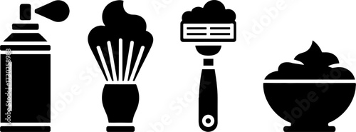 Shaving Essentials Set Featuring Cream Bowl Brush and Razor
