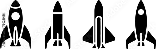 Diverse Set of Rocket Designs for Innovation and Adventure Themes
