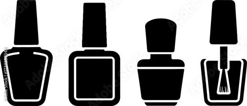 Minimalist Nail Polish Bottles Vector Design for Beauty Projects
