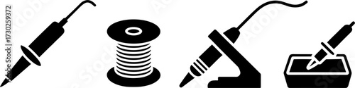 Soldering Tools Illustration for DIY Electronics Projects
