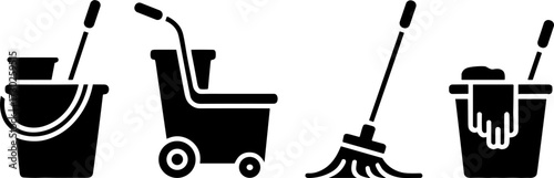 Cleaning Suppliess Mopping Buckets Cart for Home or Office
