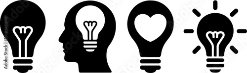 Creative Light Bulbs Representing Ideas Emotions Innovation