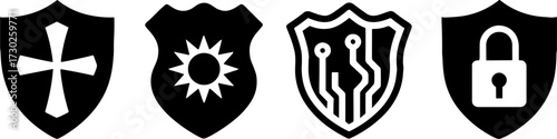 Shields for Security Protection and Cyber Defense Graphics