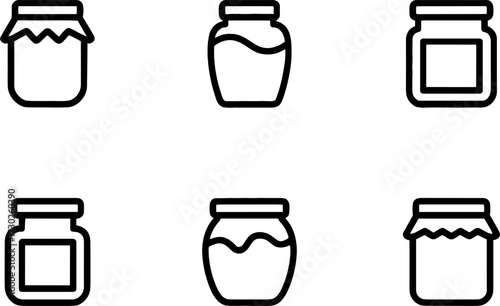 Variety of Jar Designs for Crafting Kitchen Decor or Labeling
