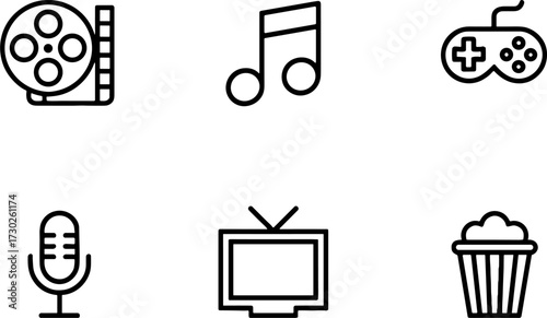 Entertainments Including Film Music Gaming Television and Snacks