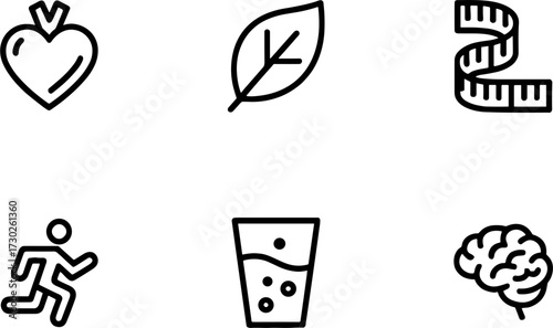 Health and Wellnesss Featuring Heart Leaf Runner Brain Glass
