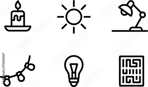Candle Sunlight Lamp Lightbulb String Lights Maze Set