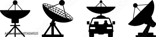 Satellite Dishs Set for Communication Technology Design