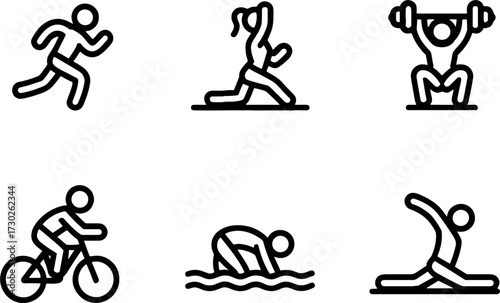 Fitness Lifestyles Set for Health and Exercise Themes