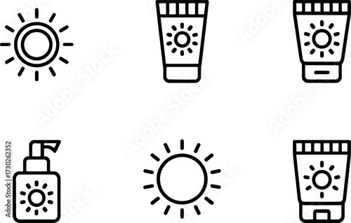 Sun Protection Productss Sunblock Sunscreen Cream Tube Bottle