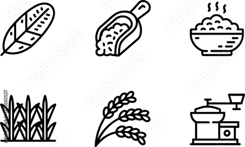 Organic Agricultures Leaf Rice Bowl Grain Mill Farming Tools