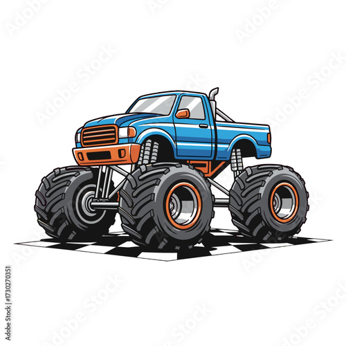 monster truck, big wheels truck, racing truck, offroad truck, blue orange truck, stunt truck, giant wheels, truck racing, powerful truck, extreme truck, monster truck show, mud truck, 4x4 truck, racin