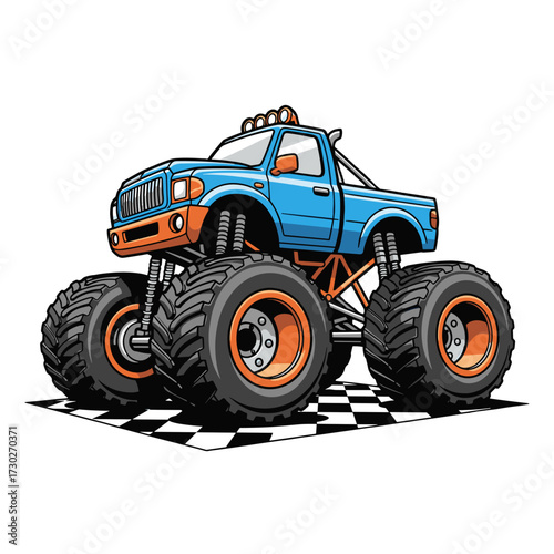monster truck, big wheels truck, racing truck, offroad truck, blue orange truck, stunt truck, giant wheels, truck racing, powerful truck, extreme truck, monster truck show, mud truck, 4x4 truck, racin
