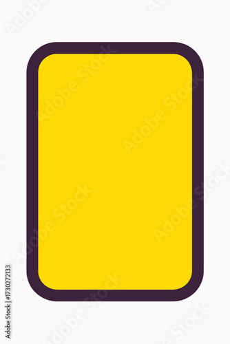 Official Soccer & Football Yellow Card Vector Illustration: A vibrant, clear, and professionally designed graphic representing referee warnings, player penalties, and game discipline for sporting even
