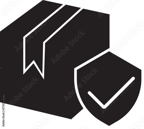 Guaranteed and Insured Shipping Box Vector Symbol