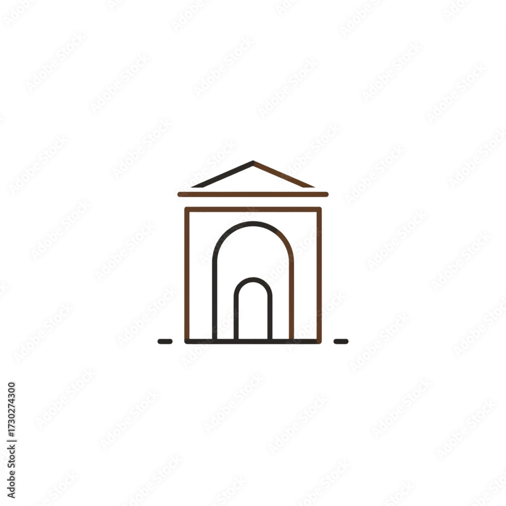 Fototapeta premium vector illustration of an ancient greek orthodox church