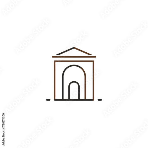 vector illustration of an ancient greek orthodox church