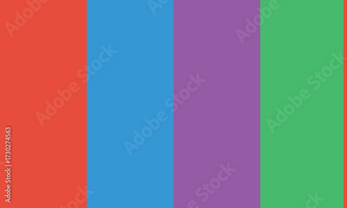 A colorful abstract background featuring five bold vertical stripes in red, blue, purple, and green.