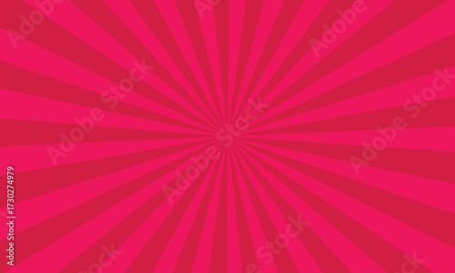 A vibrant pink and red sunburst pattern radiating from the center outwards.