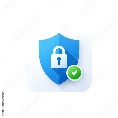 security lock icon on white background