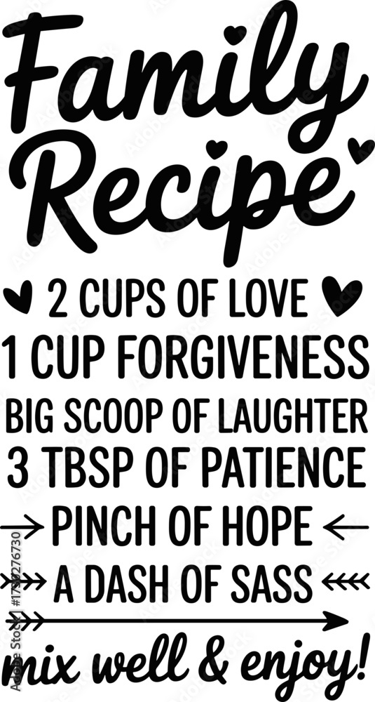 Obraz premium family recipe svg, kitchen svg bundle, cooking svg files, recipe quote svg, cricut recipe svg, silhouette recipe svg, cutting file kitchen, cookbook svg designs, recipe card svg, family kitchen svg, r