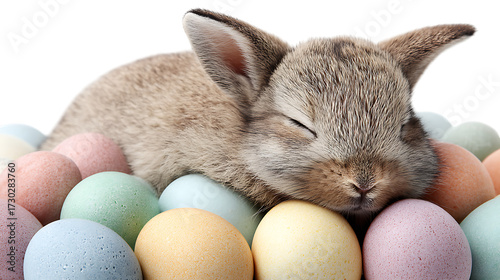 easter bunny and eggs