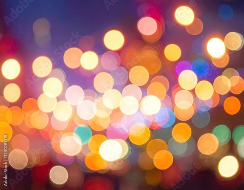 Abstract Colorful Bokeh Lights Background