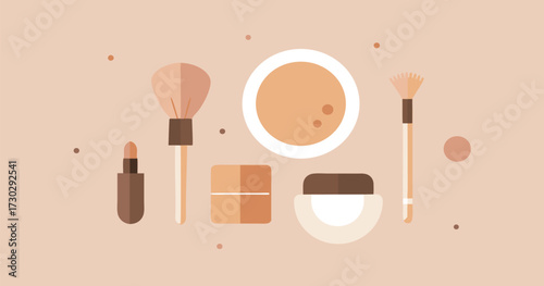 Soft beige minimal background for cosmetic products
