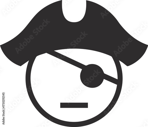Cartoon pirate character vector illustration, adventure themed clipart