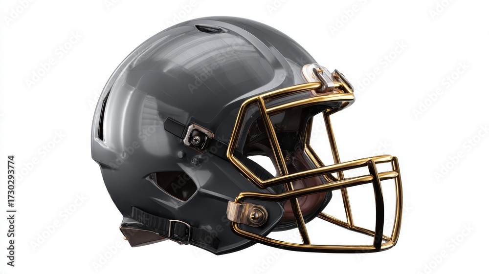 Fototapeta premium isolated american football helmet on white background for sports equipment, safety gear, athletics, and game competition conceptssports, football, helmet, equipment, safety, gear, protection, athlete,