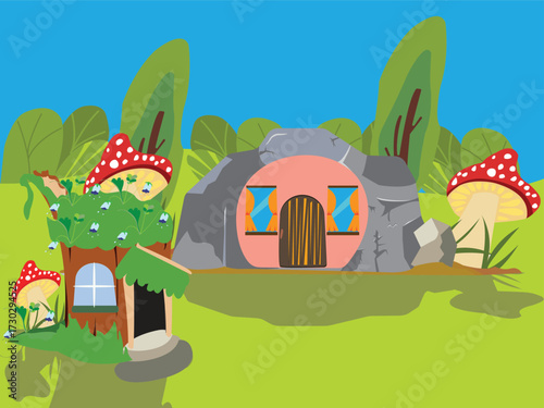 two fantastical houses in the bush