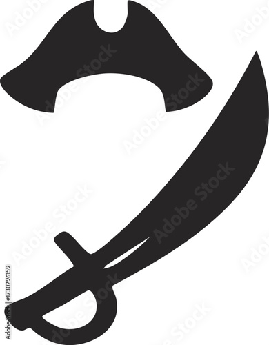 Cartoon pirate character vector illustration, adventure themed clipart