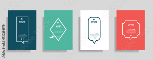 Modern quote frame collection for social media posts and business cards, using vibrant colors and minimalist design to elevate your brand message