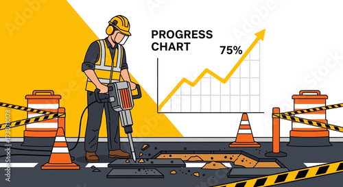 Infrastructure Improvement: A Visual Depiction of Roadwork Progress and Development