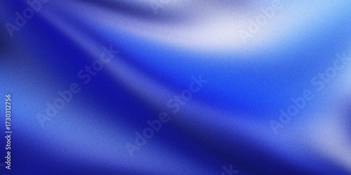 Abstract Blue Gradient Fabric Wave With Grainy Texture image photo