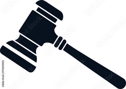 Judge gavel silhouette icon, Judge hammer silhouette vector, Judge gavel icon vector illustration