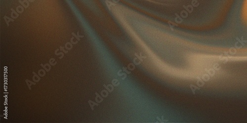 Abstract flowing brown and teal fabric texture with subtle grain silk